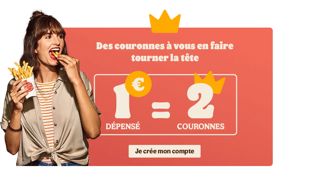 Loyalty program showing that one euro spent equals two crowns